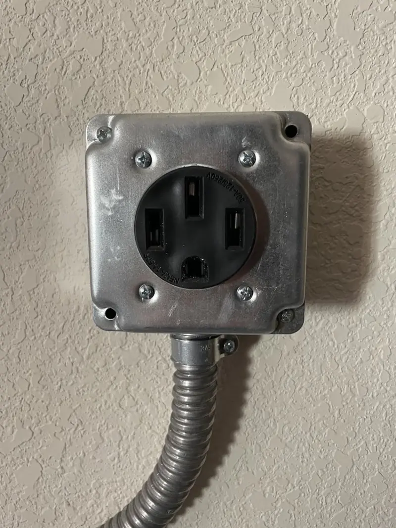 NEMA 14-50 outlet installed for Electrical Panel Upgrade in Orange City